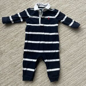 Striped Cotton Jersey Rugby Coverall